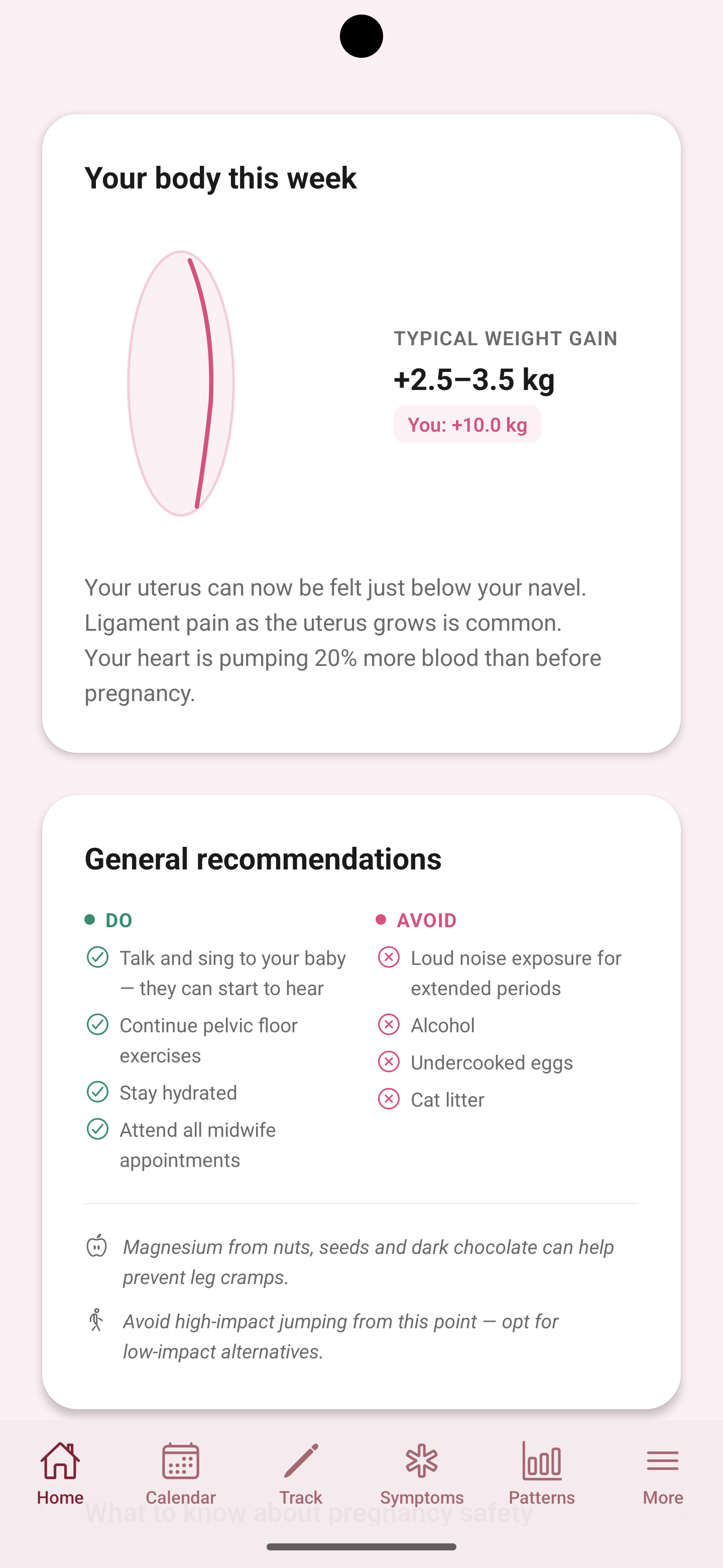 Pregnancy body changes